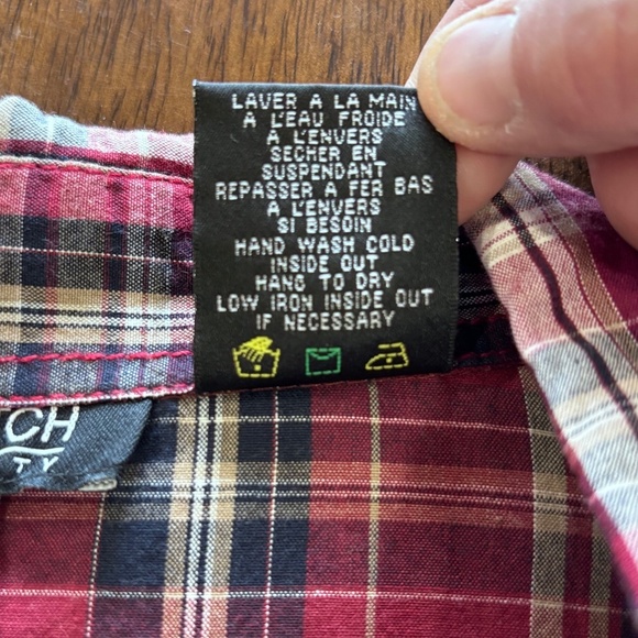 Lady Dutch NWT snap closure plaid fitted shirt with pocket embellishments sz XL - Picture 12 of 16